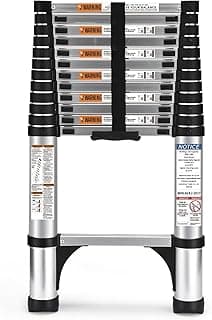 SocTone 12.5 ft Aluminum Telescoping Ladder